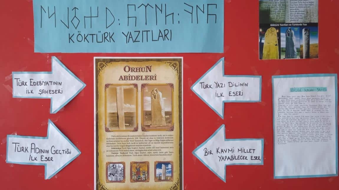 Dilimizin Zenginlikleri Projesi Kapsamında Orhun Abideleri Panosu Hazırlandı